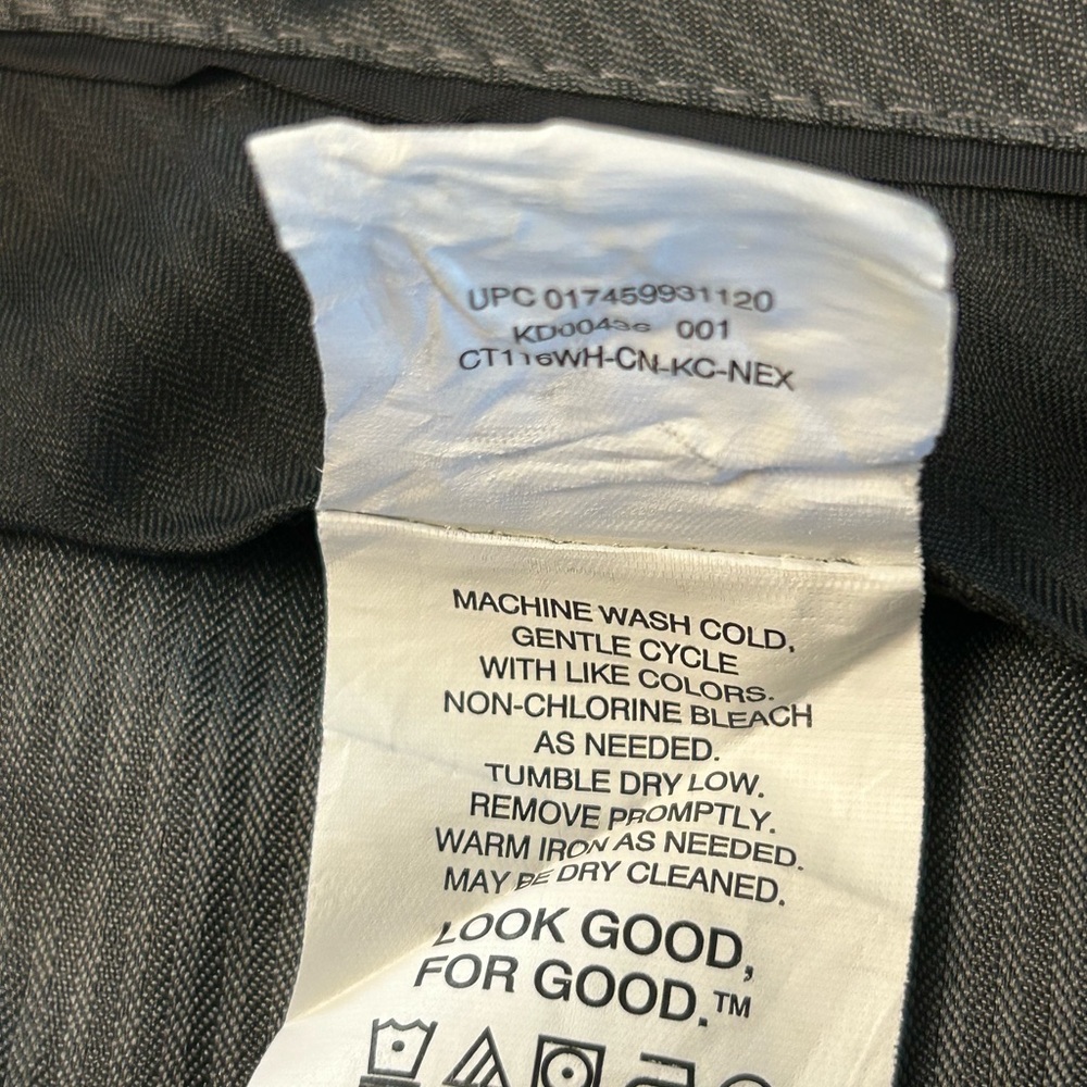 Kenneth Cole Charcoal Men’s Dress Pants Slim Fit Stretch 34x32 Excellent cond - Picture 10 of 13